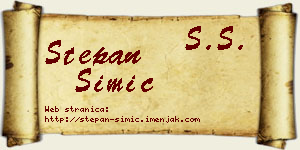 Stepan Simić vizit kartica